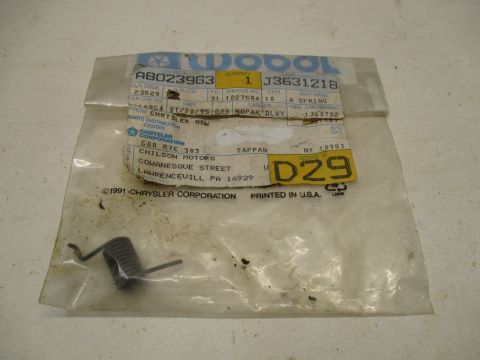 Door handle return spring