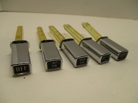 Set of 5 heater pushbuttons