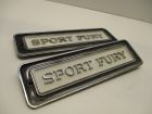 Pair of "Sport Fury" nameplates