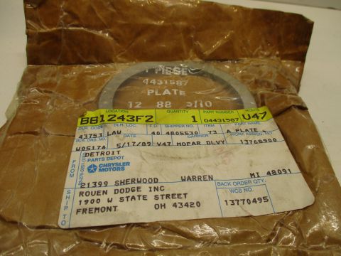 Transmission overdrive plate