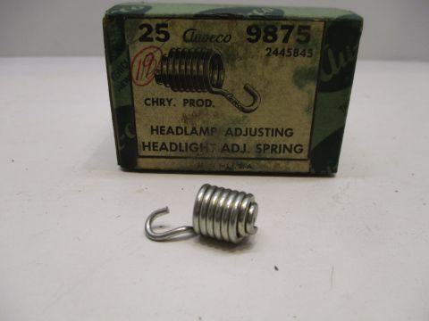 Headlamp adjusting spring