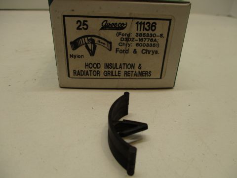 Hood insulation retainer