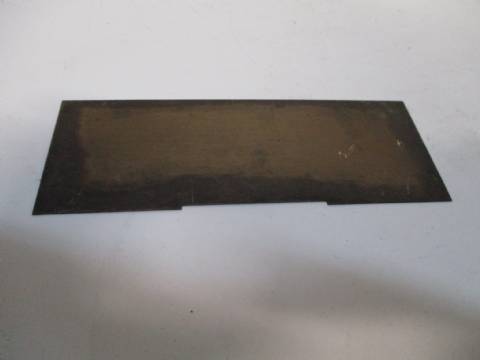Bronze plate for ashtray door
