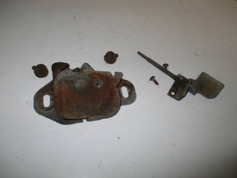 Hood latch and release with hardware