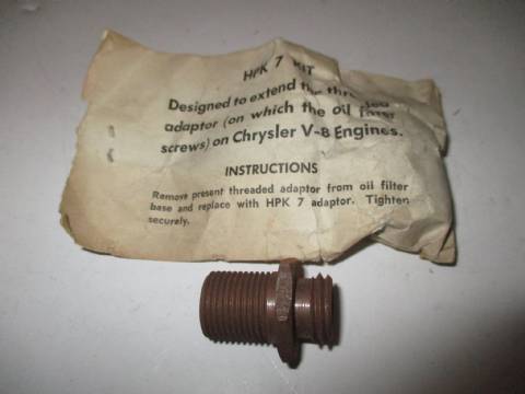 Extended thread oil filter adapter