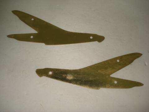 1961 Imperial pair of quarter panel emblem gold backings