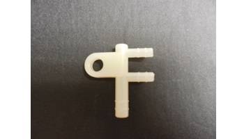 White windshield washer hose T