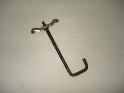 Spare tire holddown rod and wing nut