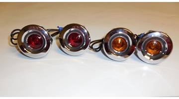 Complete set of amber and red side markers